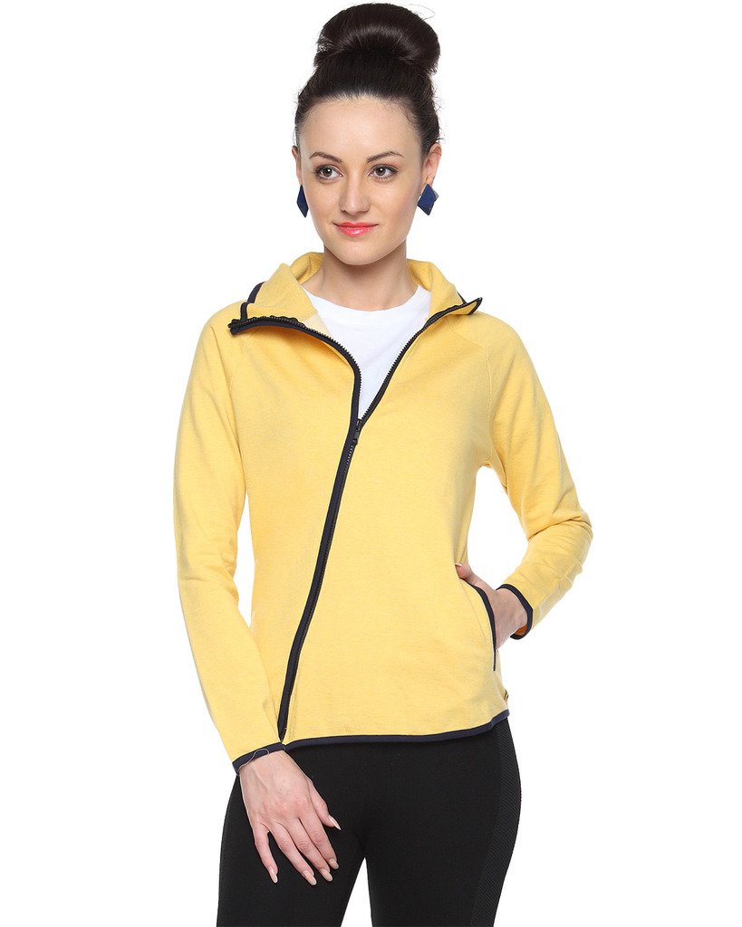pinacolada Charcoal Womens Flowy Piped Jacket with High Rise Collar-picture-13