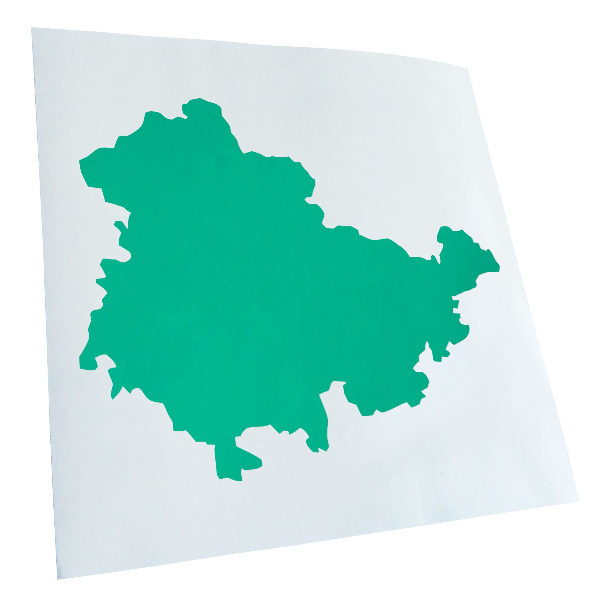 Kiwistar - Car Sticker - Turquoise - 24 x 20 cm Thuringia Germany Silhouette - Rear Window Car Sticker Weatherproof for Car Truck Moped Truck - Sticker Exterior Self-Adhesive Tuning Accessories for