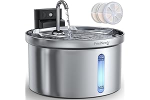 FEELNEEDY Wireless Battery Water Fountain for Cats