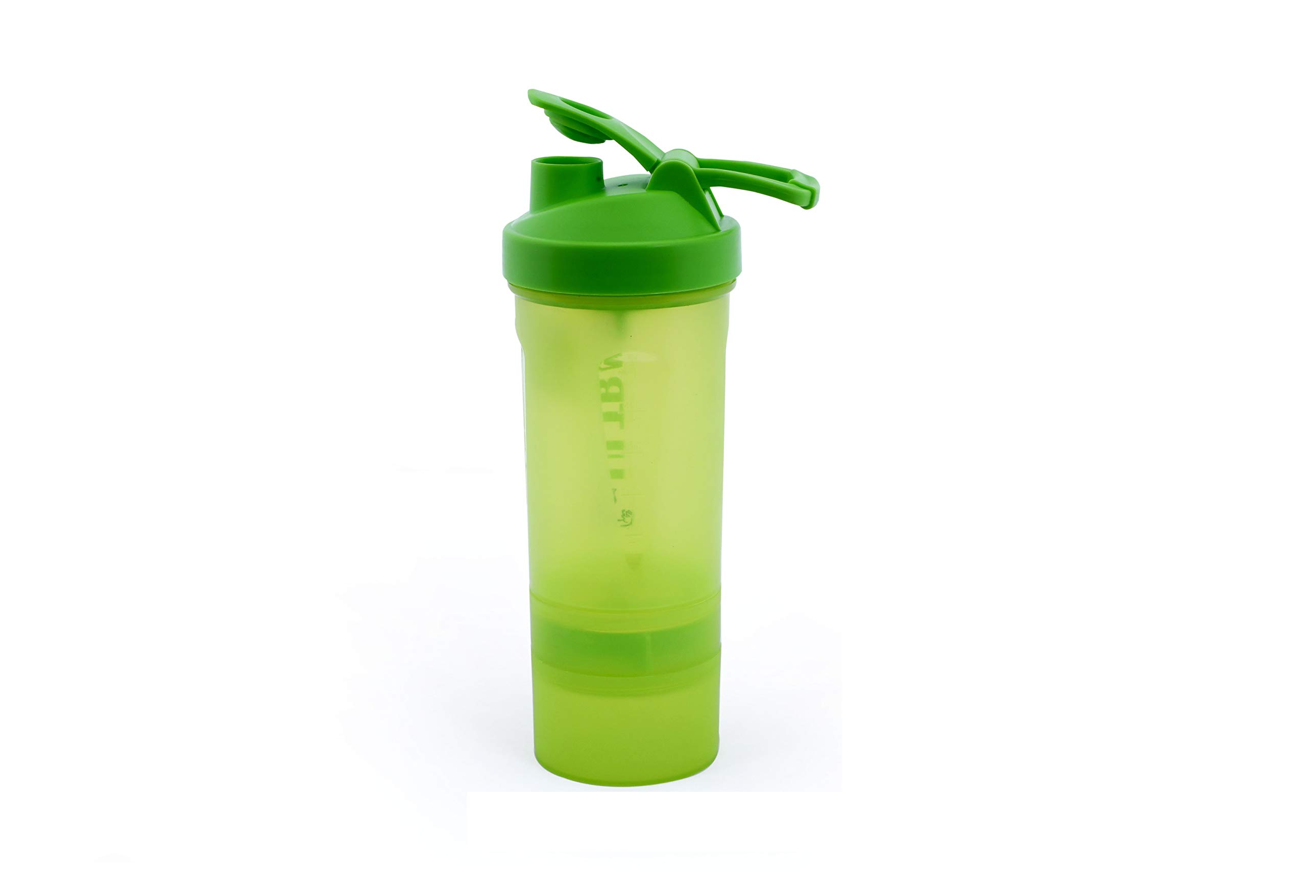 Ultra BPA Free Gym Sippers & Shakers Bottle Protein Shake Sports Sipper Water Bottle with Supplement Storage Detachable Compartments for Men & Women (Green)-image-43