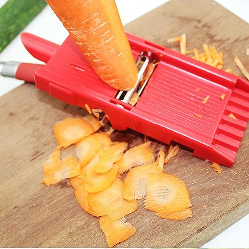 Miniatura 2 de Alkyne Multi Pelador Doble Cuchilla, pelador de juliana, pelador de verduras, tiras en julia, pelador de múltiples cuchillas dobles, tiras de julia,