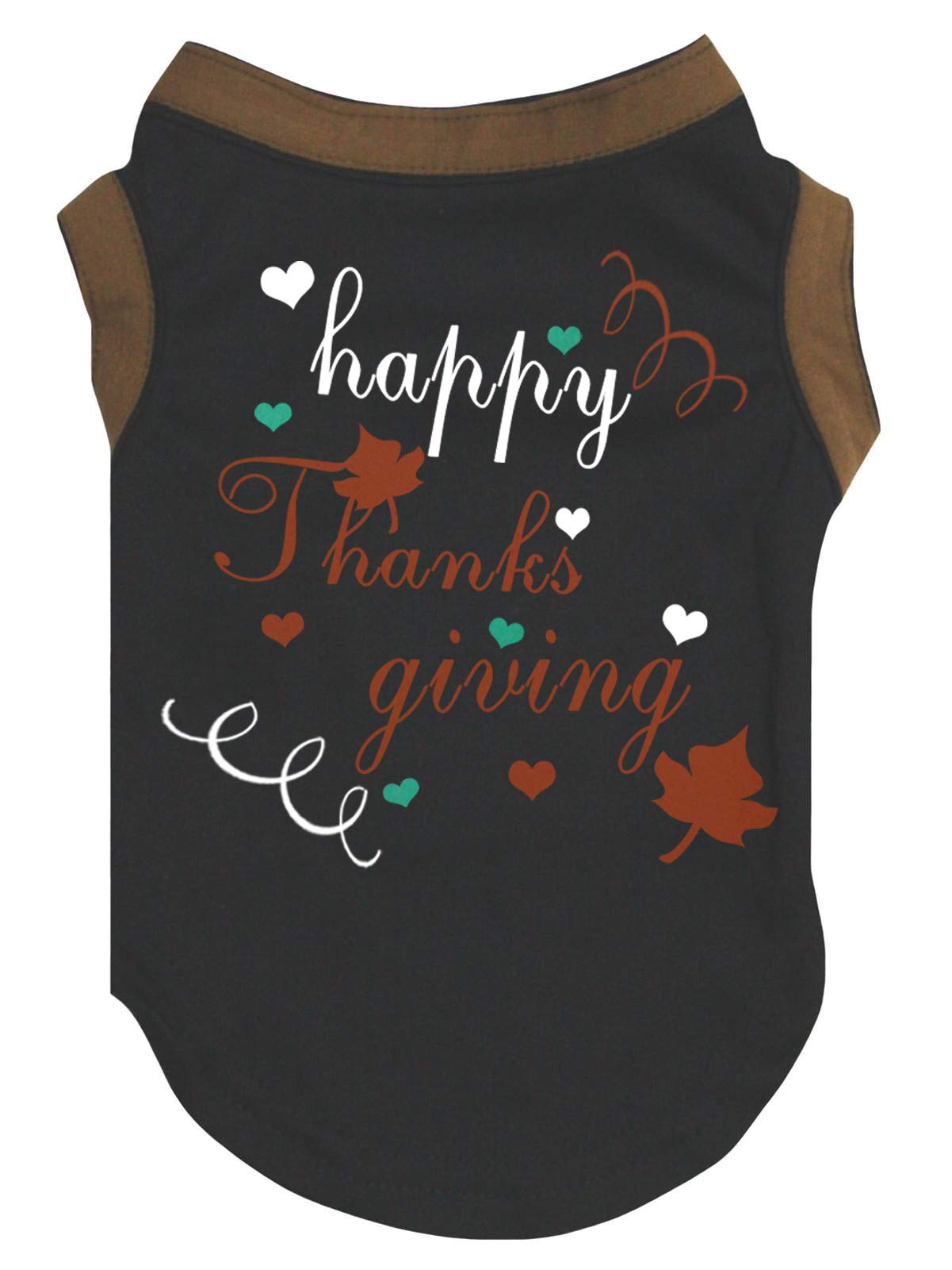Chemise pour chien Thanksgiving noire XS pour habiller facilement votre petit animal