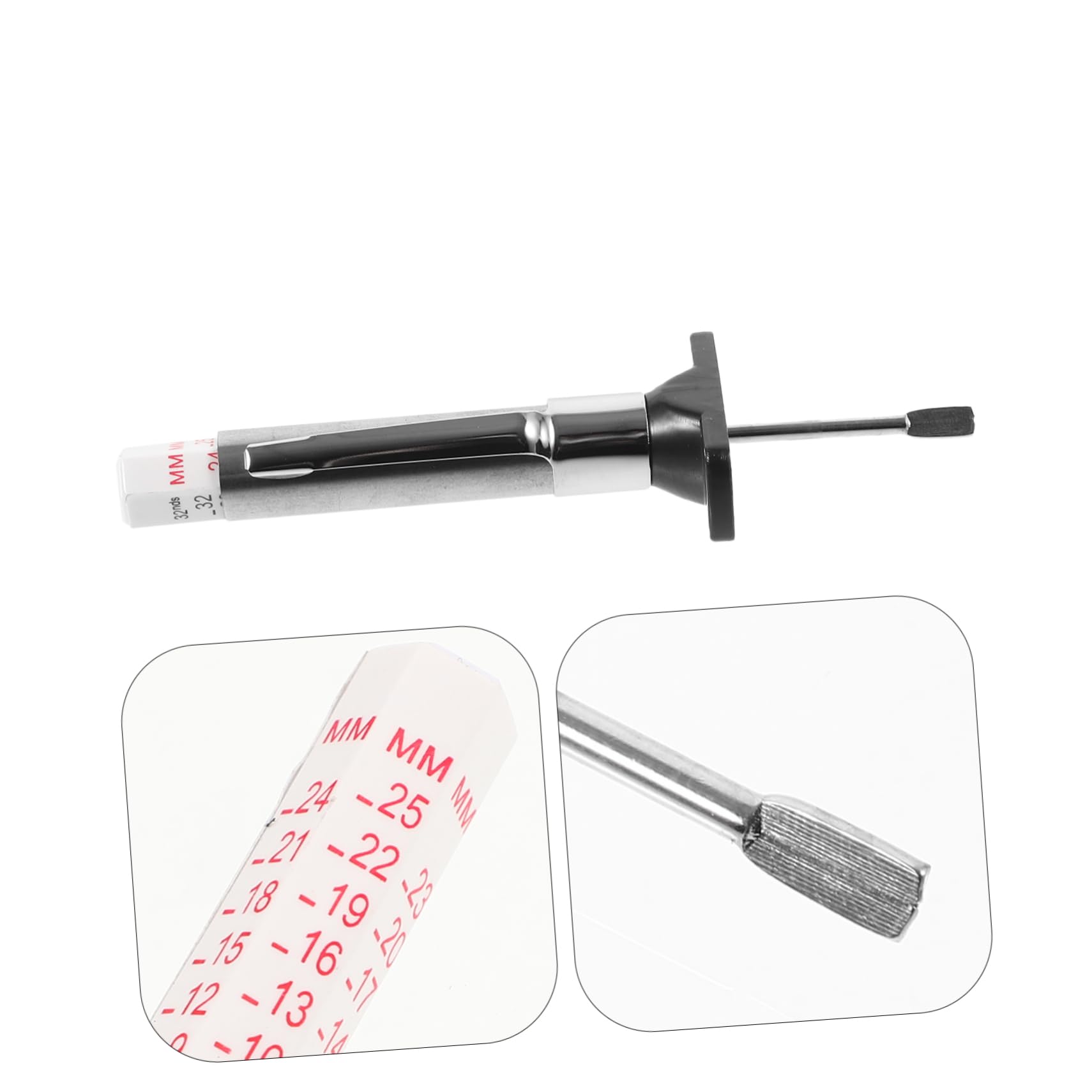 Cabilock Automotive Tire Tread Depth Gauge Tool 0-25mm Depth Measurement for Cars Trucks