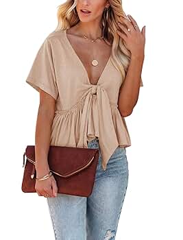 トップス Amerivintage SHEER FRILL V NECK KNIT TOP SHEER FRILL V NECK KNIT TOP