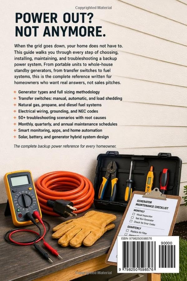 Home Generator Installation & Service Guide: The Complete Homeowner's Manual for Selecting, Installing, Wiring, and Maintaining Standby and Portable Generator Systems image 3