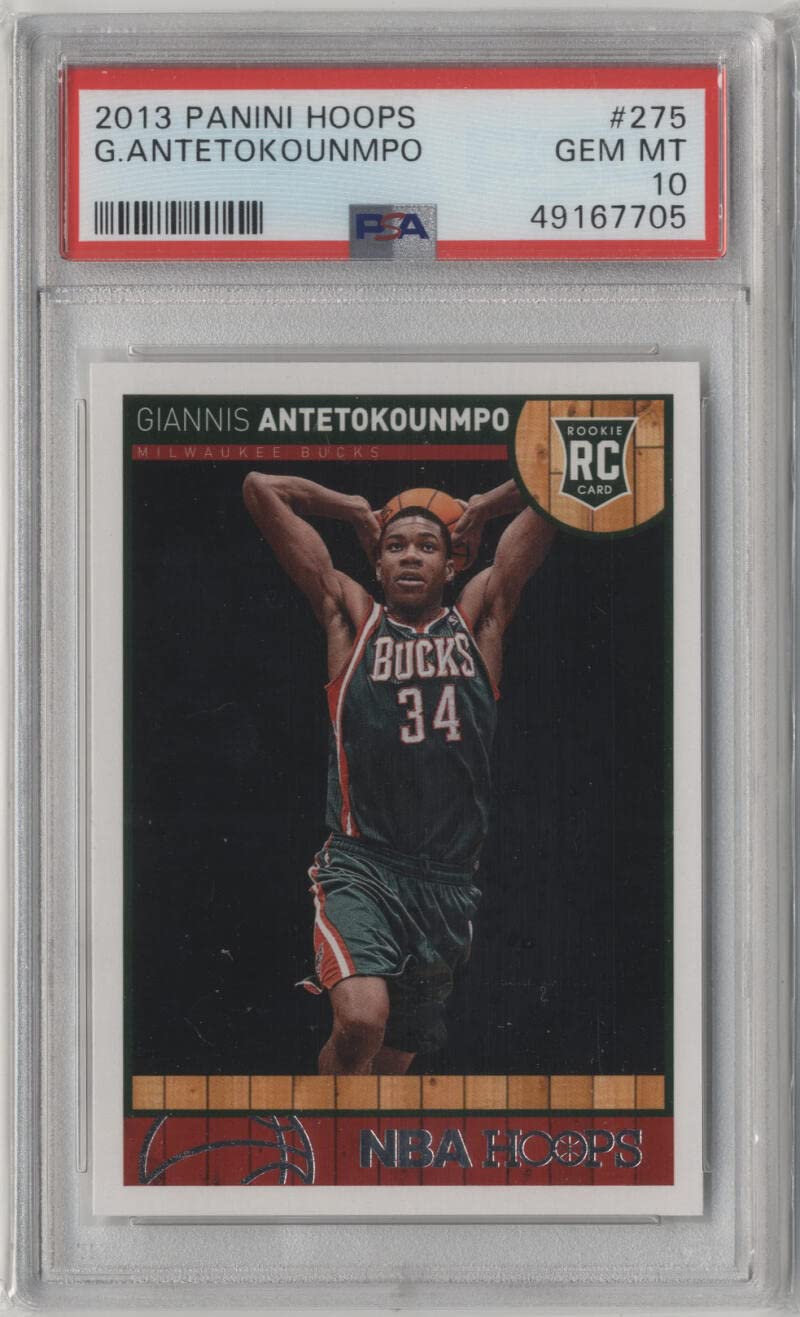 Amazon.com: 2013 Hoops #275 Giannis Antetokounmpo PSA 10 Gem Mint Rookie  Card RC : Collectibles & Fine Art