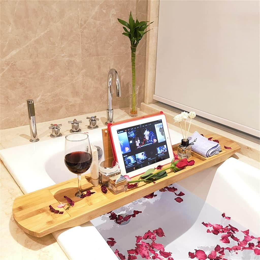 Tray Bathtub Spa Storage Rack Wine Book Tablet Phone Bath