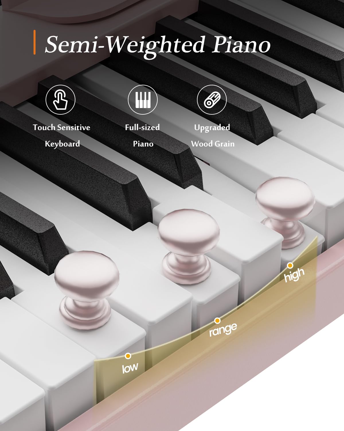 Amazon.com: FingerBallet Portable Piano Keyboard, Semi-Weighted