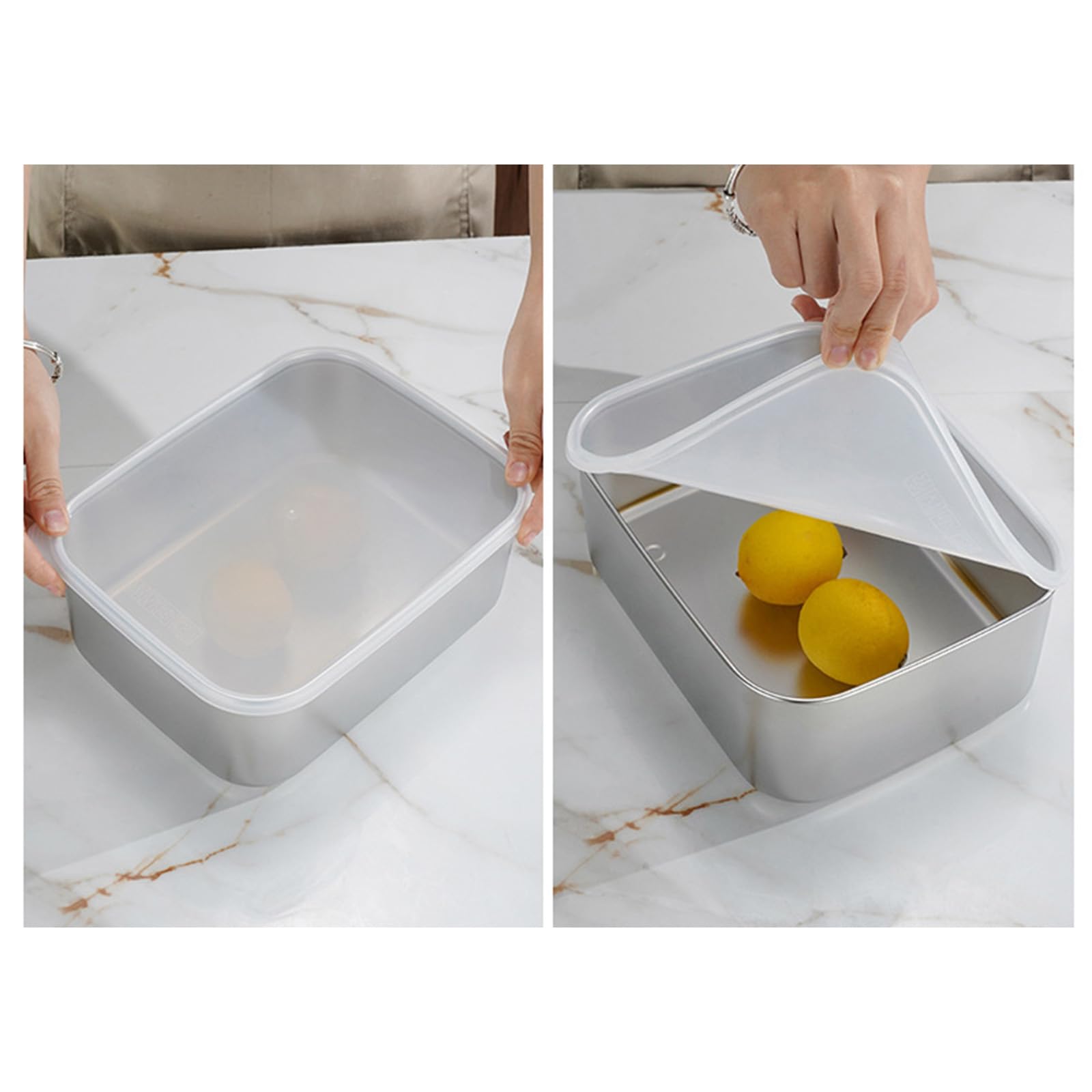 Lunch Box in Acciaio Inossidabile Isolato con Coperchio, Pratico e Pratico, con Funzione di Riscaldamento per Studenti e Professionisti (1000 ml)
