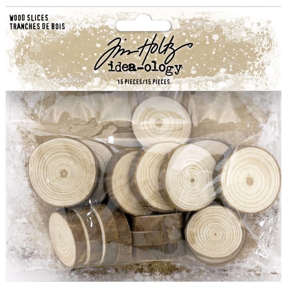 Tranches de bois Tim Holtz Christmas pour décorer votre table de réveillon