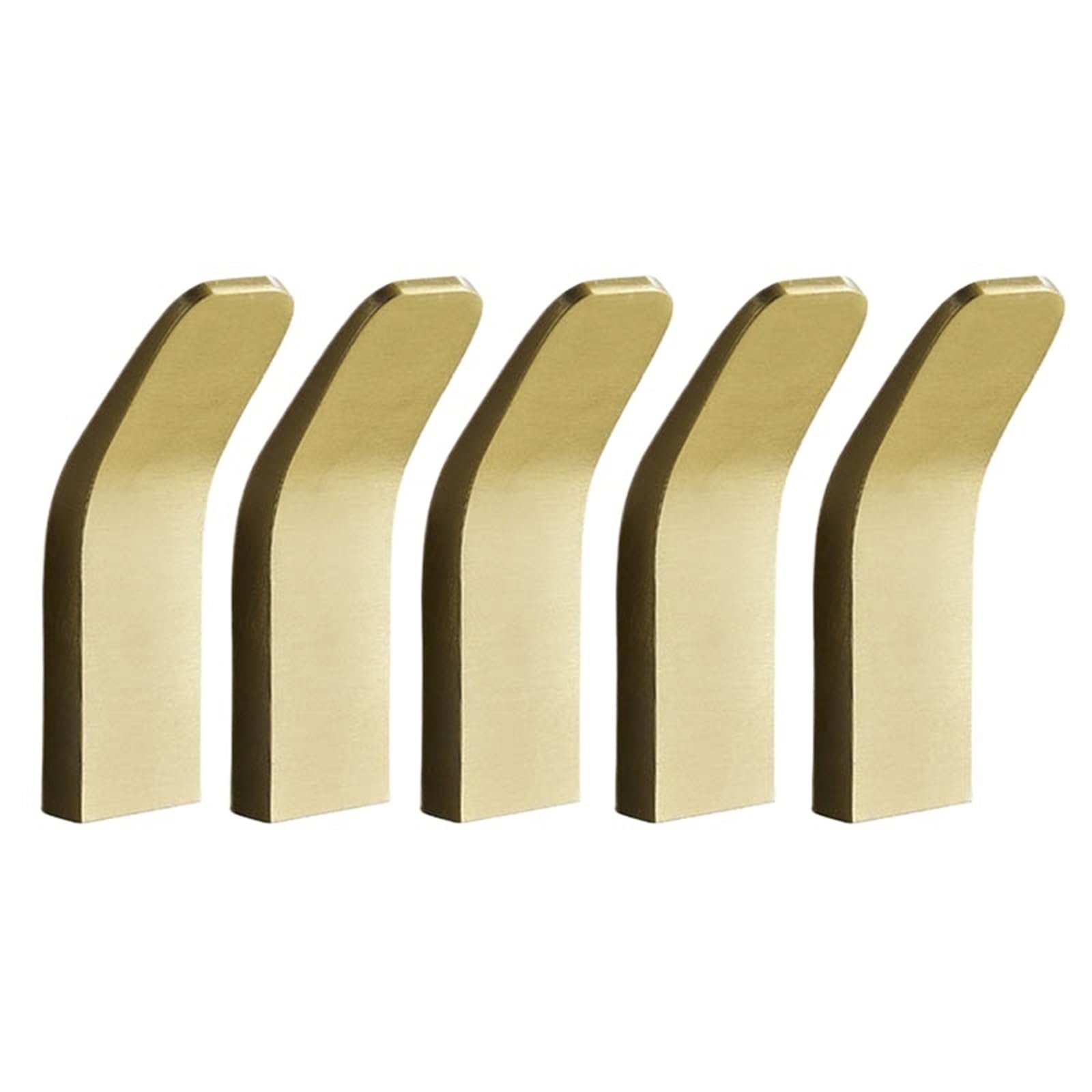 MKYYIOED Adhesive Hooks No Drilling Black White Towel Hooks for Bathroom Robe Clothes Coat Hook Door Keys Bag Hanger Livingroom Kitchen Accessories(Gold-5pcs)