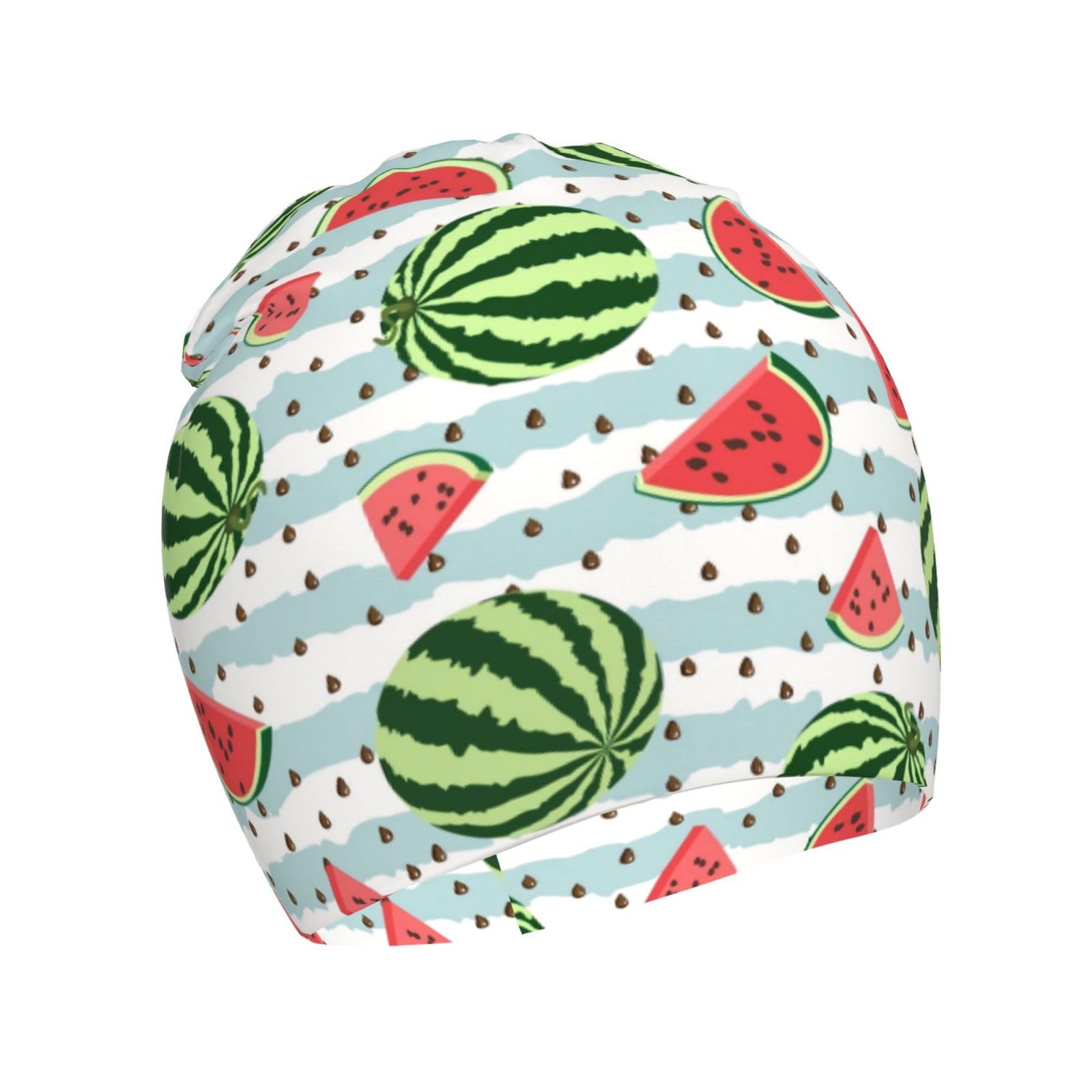 Rqzwdq Watermelon Stripes Pattern Kids Beanie Hats Warm Knit Beanie Cap Skull Caps Gifts Decor for Boys Girls White