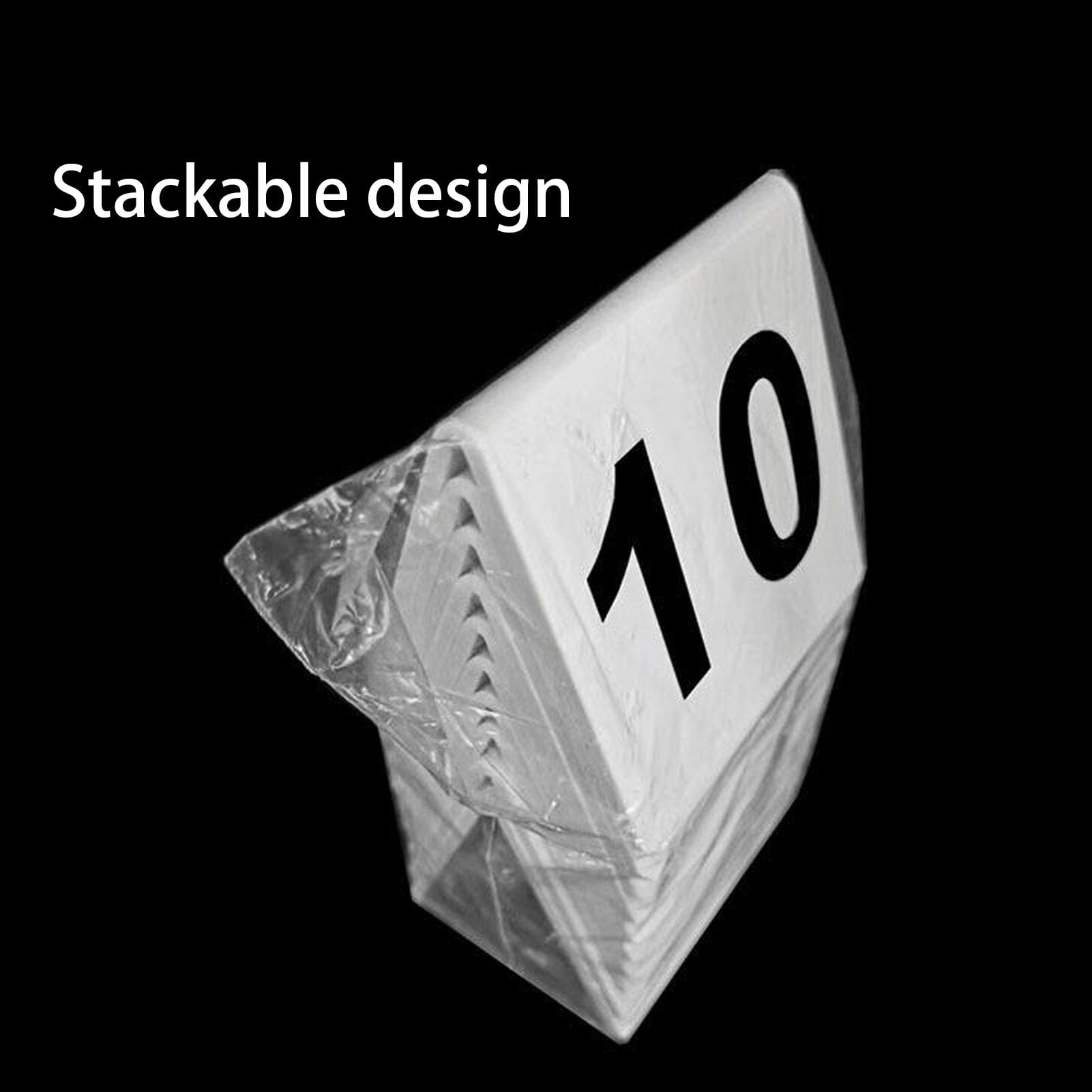 Placas de mesa de acrílico para restaurantes, Números de Mesa Acrílico for Eventos Blanco y Negro 1-70 Doble Cara 8x8cm(White,1~20)