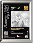 SECO Snap Frame Front Load Easy Open Poster Frame 11 X 14-Inch, Silver Anodized Frame (Sn1144)