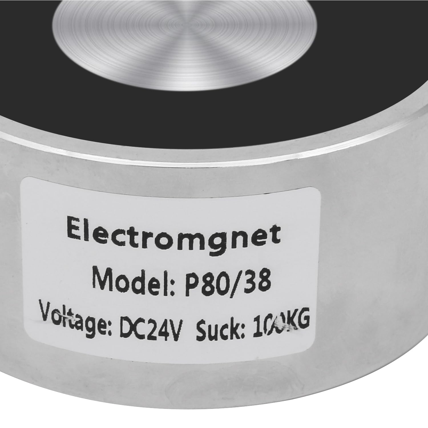 DC 24V 1000N 220LB/100Kg Electroimán de Elevación Electroimán de Succión, 80 x 38mm