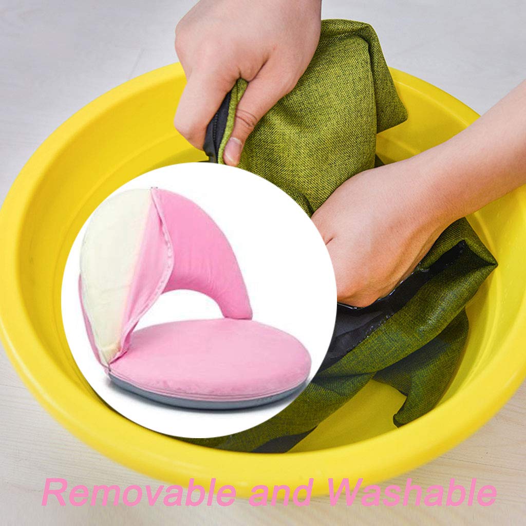 Silla de sofá ajustable de espuma para suelo con tela de lino de algodón, respaldo plegable, silla de yoga para meditación, juegos, lectura, sin piernas, silla de yoga para suelo