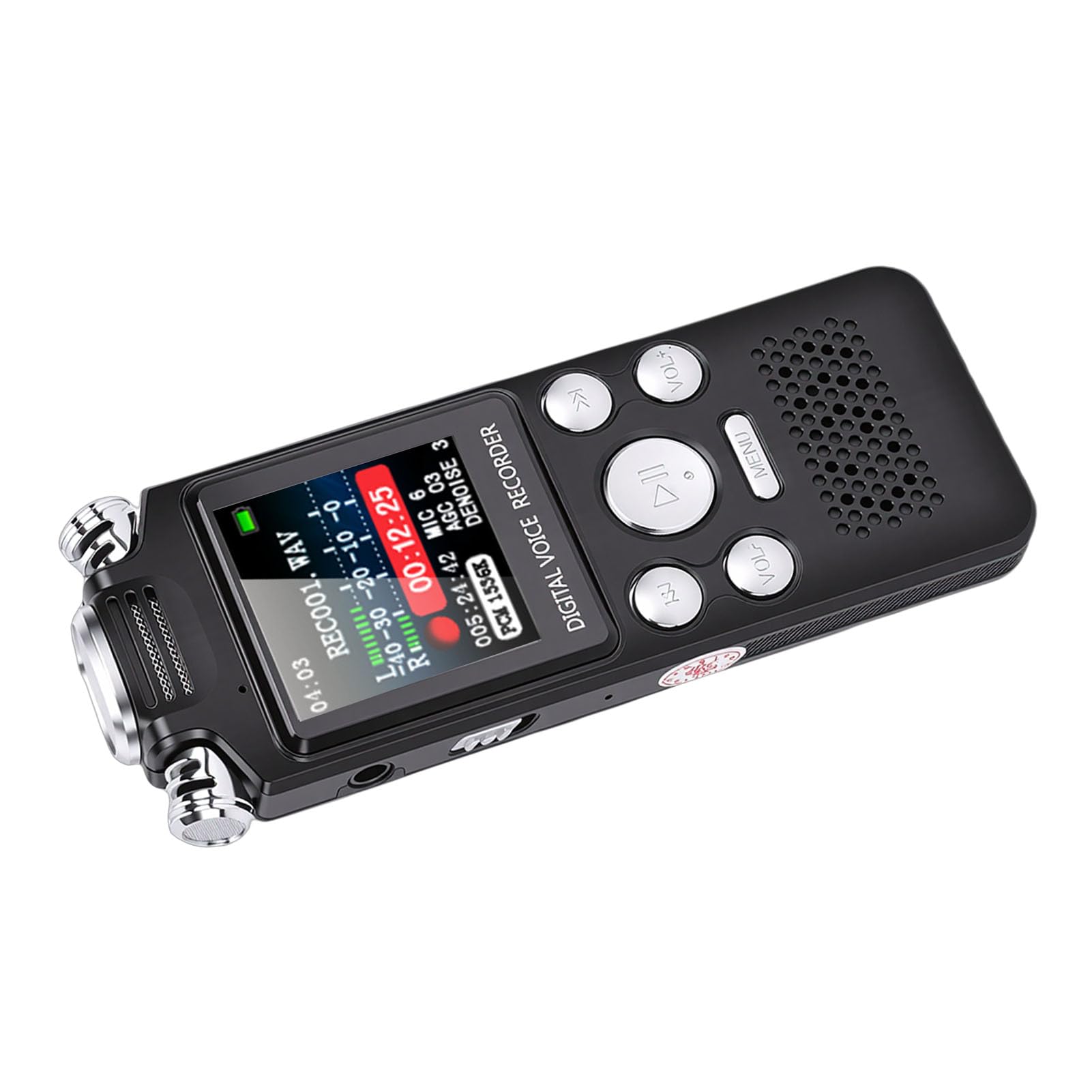 Pomya Digital Voice Recorder, 50H Battery MP3 Player, AI Noise Reduction, Voice Activated Recording, for Lectures Meetings Interviews Podcasts (32GB)-image-38