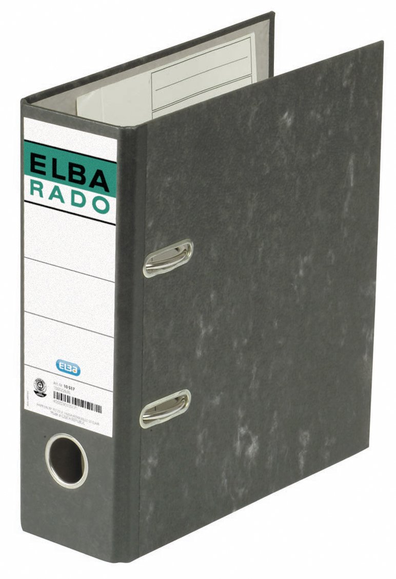 Elba Rado Cloud Marble A5 Recycled Folder 7.5 cm Wide Black
