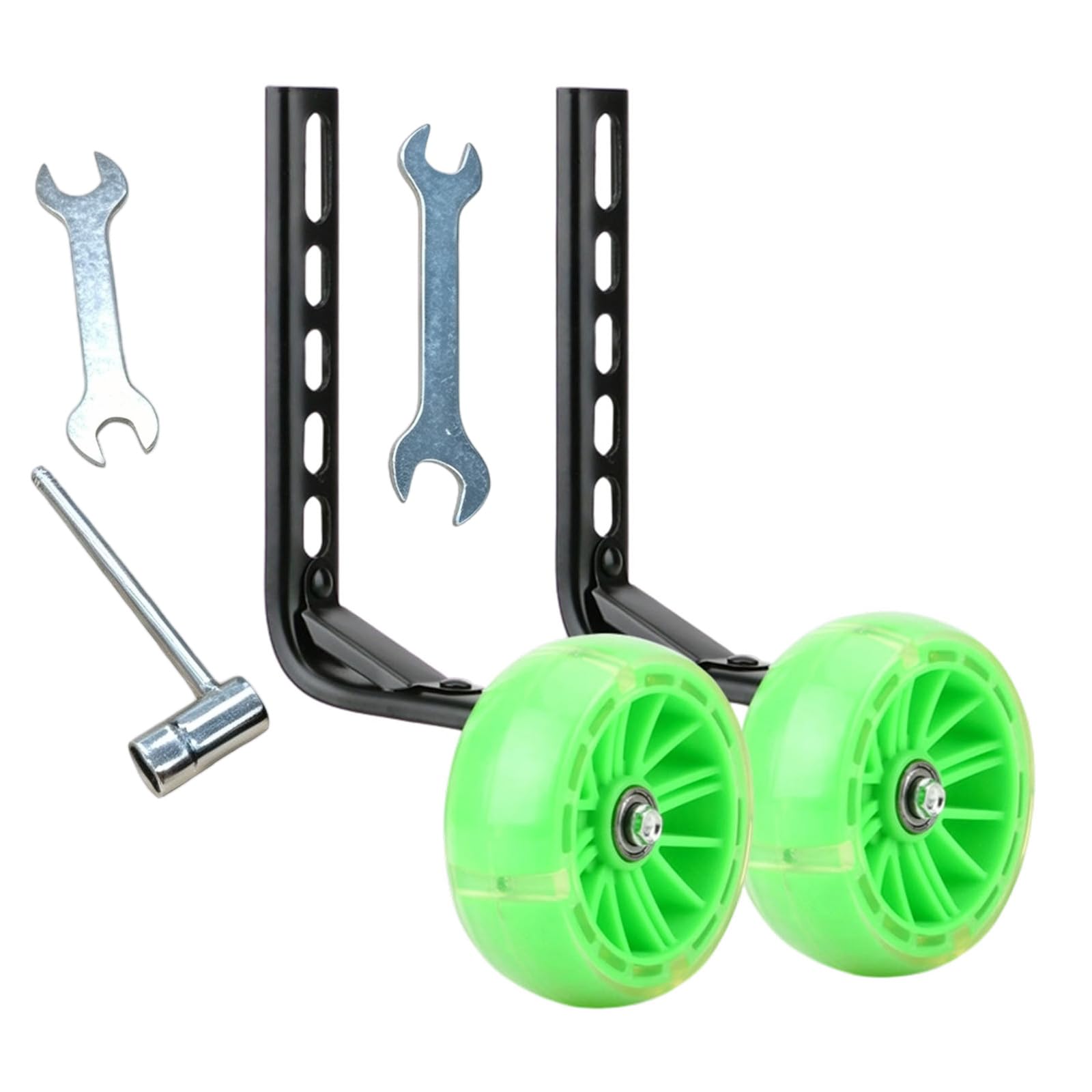 DRTLPMB Training Wheel Heavy Type Alloys Frame for Children, Green