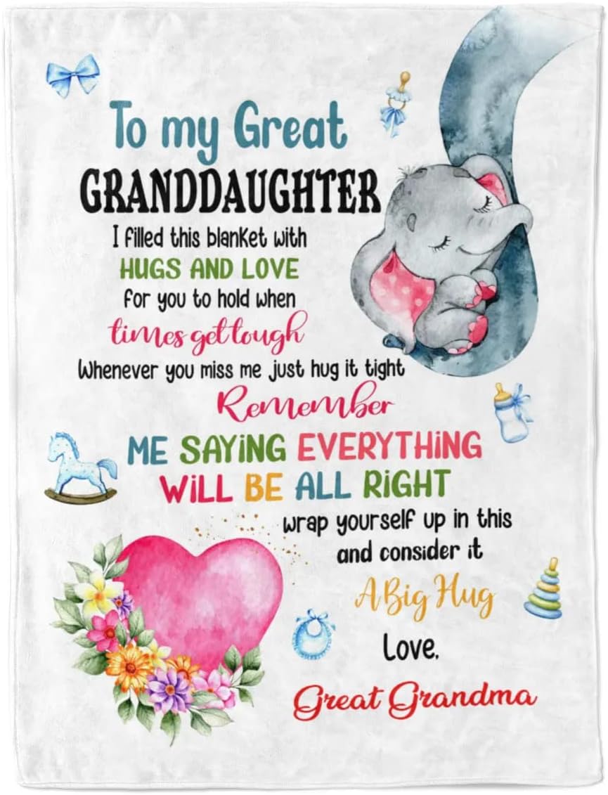 to My Great Granddaughter Blanket Personalized Custom