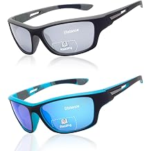 Bifocal Reading Sunglasses Mirrored Lens Sports Wrap Around Sun Readers UV400 Protection for Drving Fishing Cycling