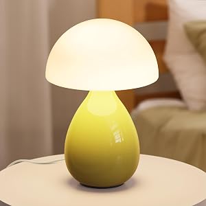 Mushroom Lamp Bedside Mini Modern Lamp Small Vintage Table Nightstand Light Small Light Dimmable for Bedroom Living Room