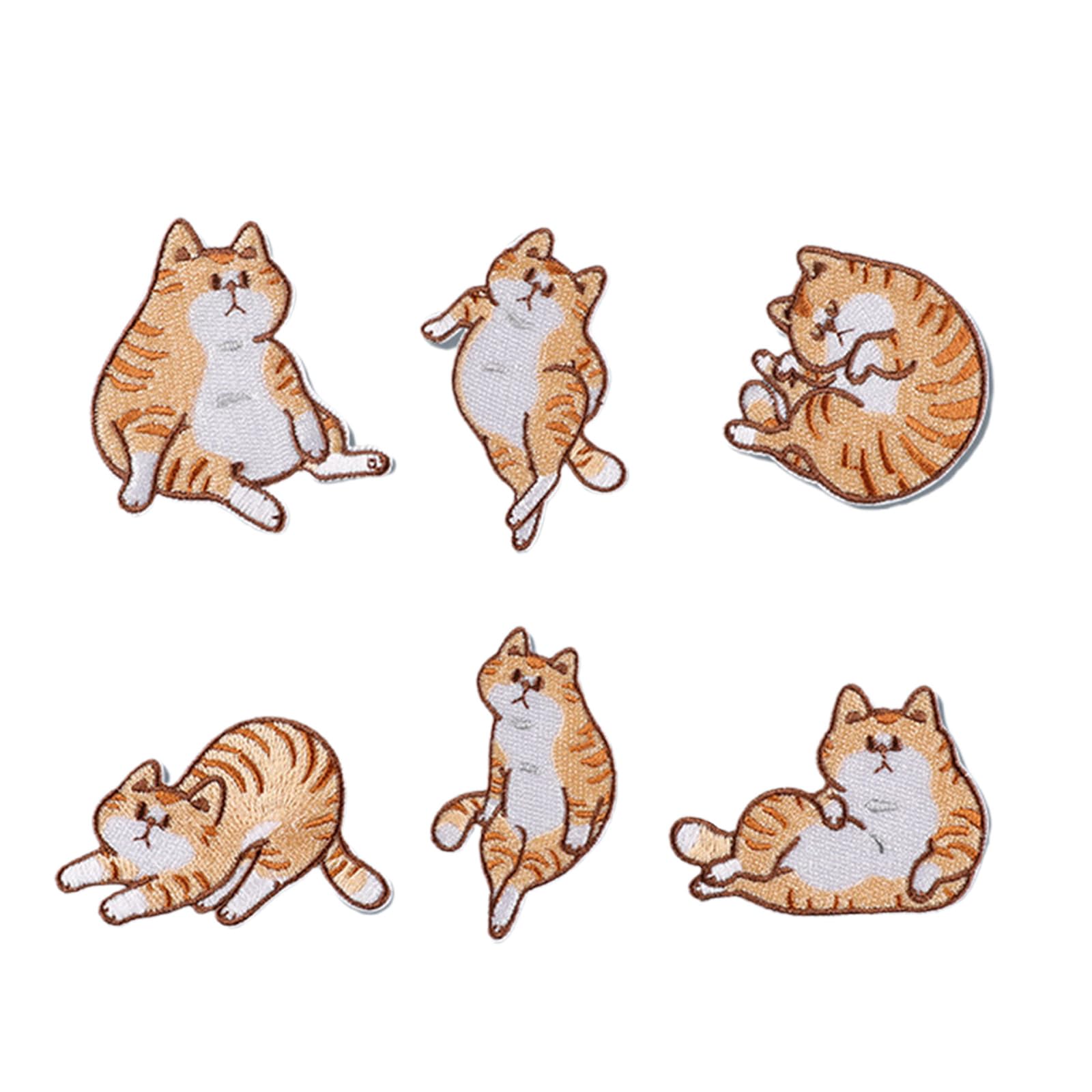 our fave 6 Pcs Cartoon Cats Embroidered Patches Iron on Patches Animal Repair Patches Kitten Sewing on Patches for Clothes Bag
