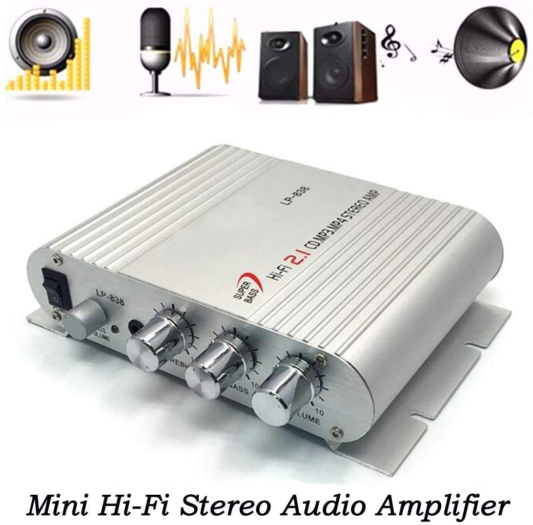 Wzmacniacz samochodowy Hi-Fi LP-838 odtwarzacz MP3 CD DC 12 V 2 * 20 W stereo głośnik basowy akcesoria samochodowe