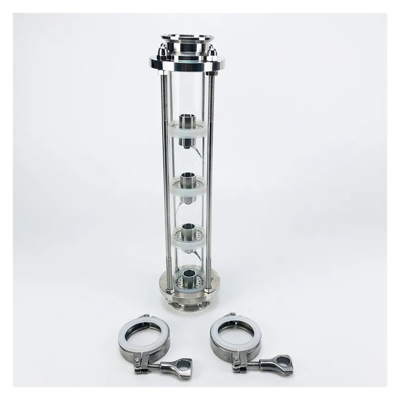 Colonna for Lenti di Distillazione Torre di distillazione in Vetro a 4 Strati SS304 OD64 da 2'(51 mm). Distillatore Moonlight(Set 1)