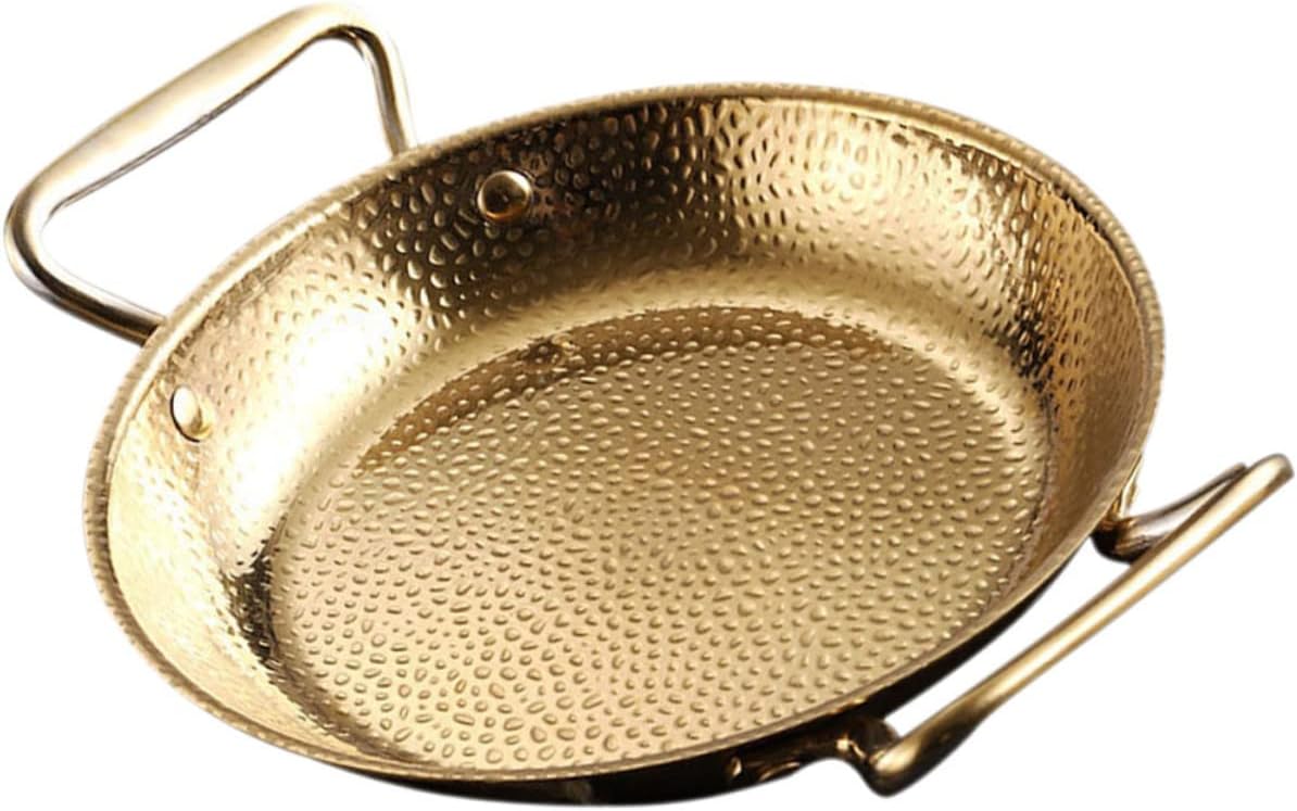 Cauldron Plate for Korean Food Stainless Steel Pot Heat Insulated Handles
