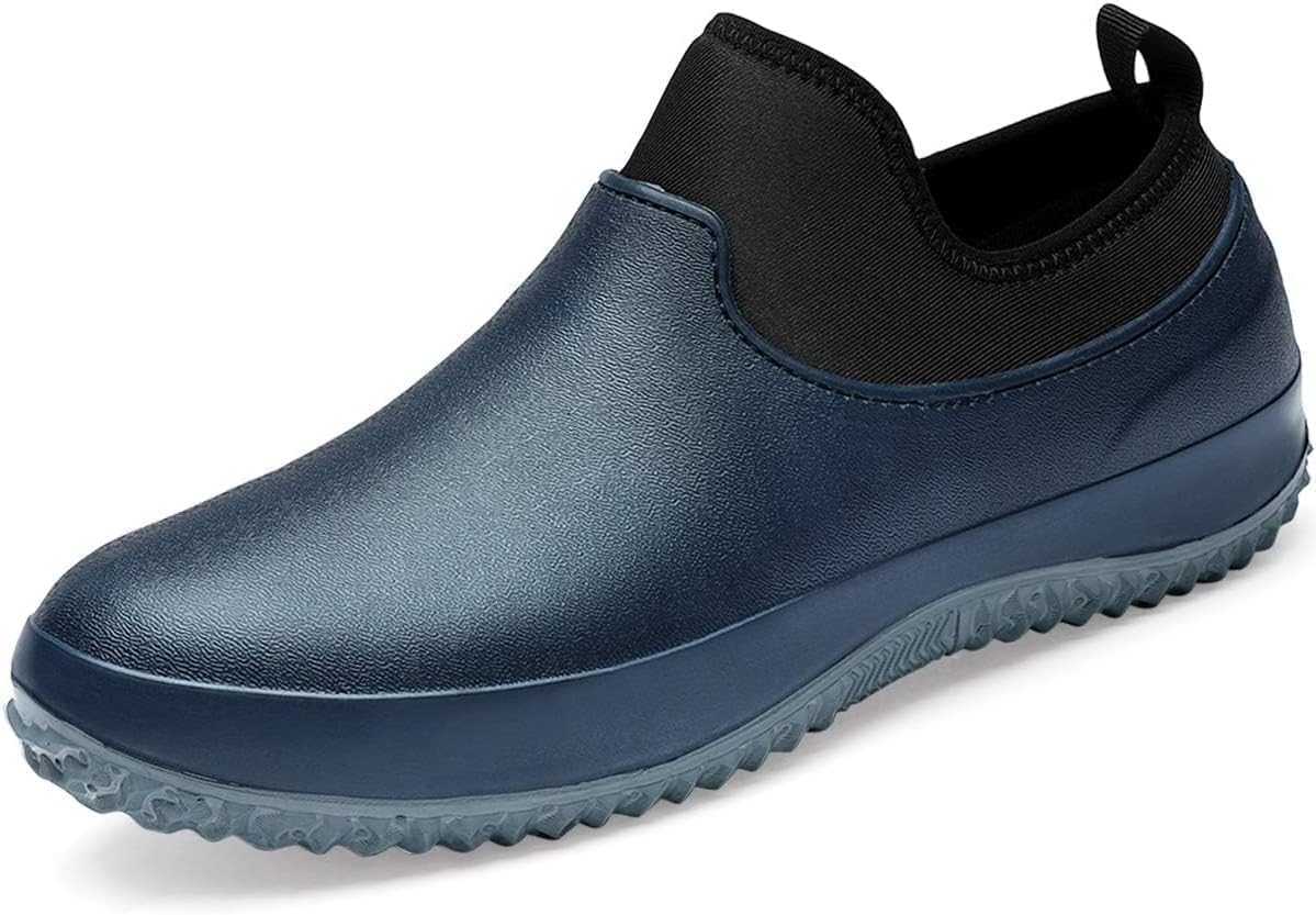 レインシューズ メンズ レディース れいんしゅーず 雨靴 ショート 軽量 防水 梅雨対策 台風 通勤 通学 (Aブルー,26.5 c