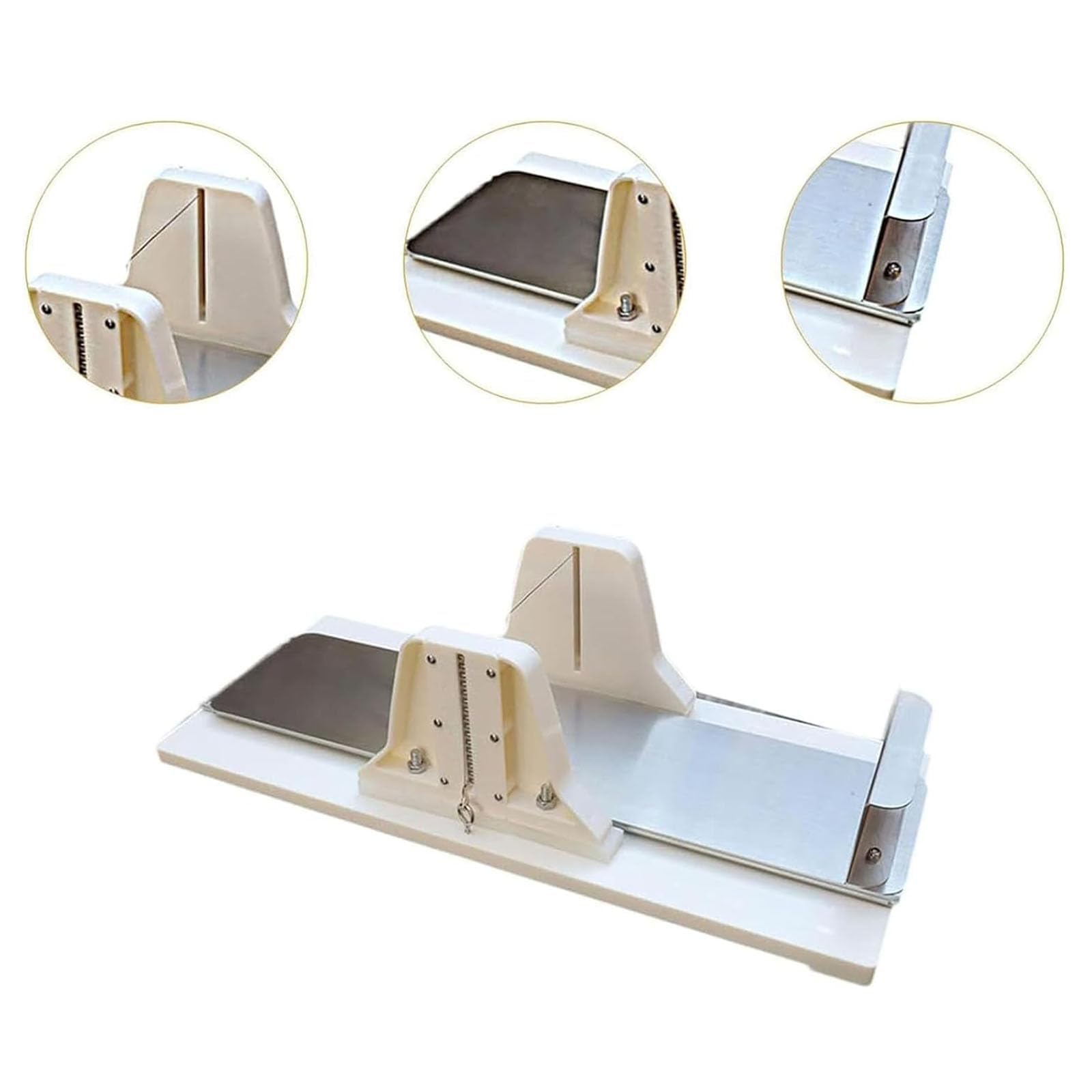 Esta cortadora de jabón de un Solo Alambre, máquina Manual para Cortar jabón en Barra con Escala Ajustable, Altura máxima de Corte de 94 mm, cortadora de jabón para jabones artesanales de pr