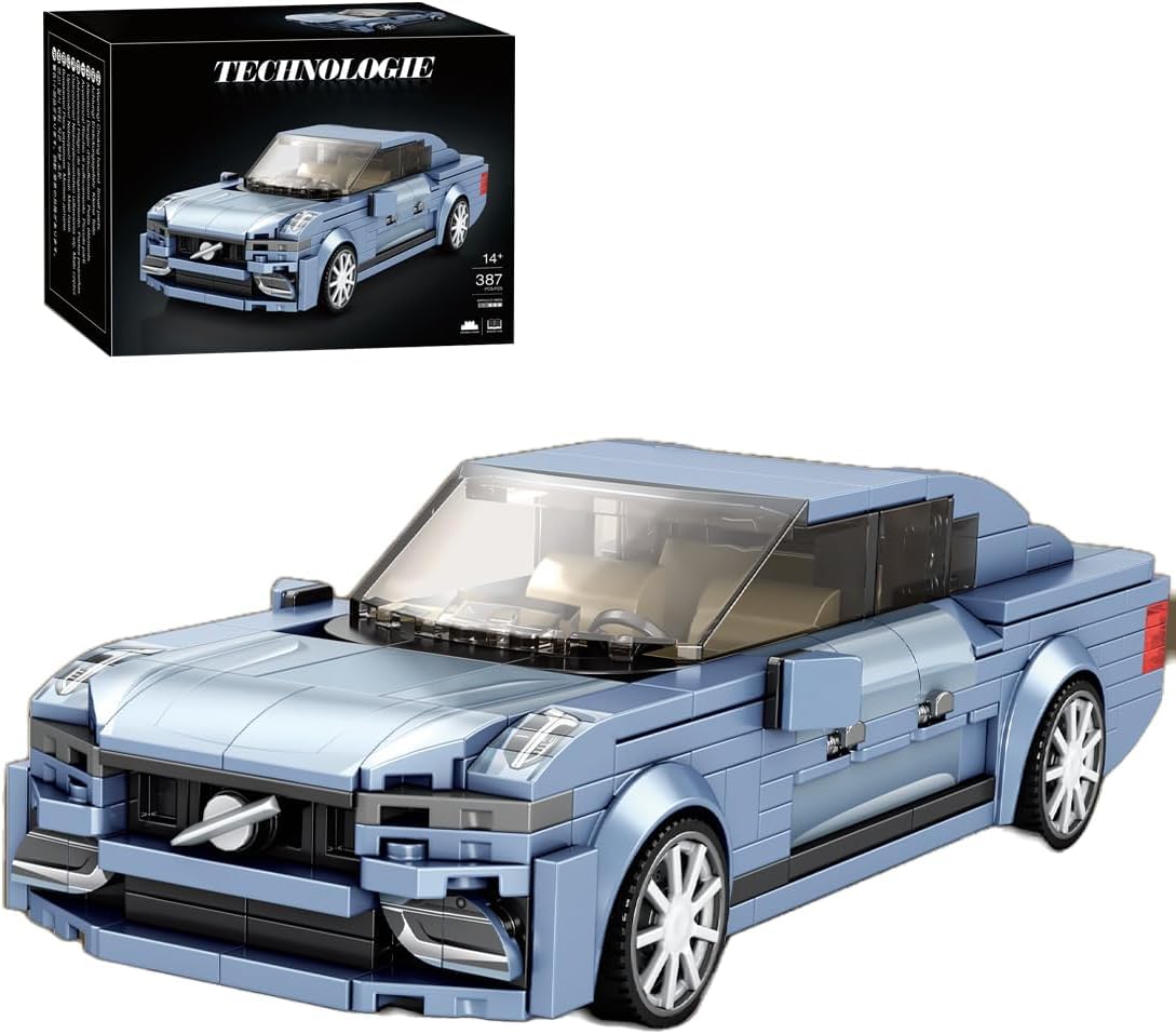 Technik Speed Champions Racing Car Building Blocks, 387 Clamp Building Blocks Super Sports Car Model Kit, MOC Collectiable Supercar Decor Set Compatible with Major Brands