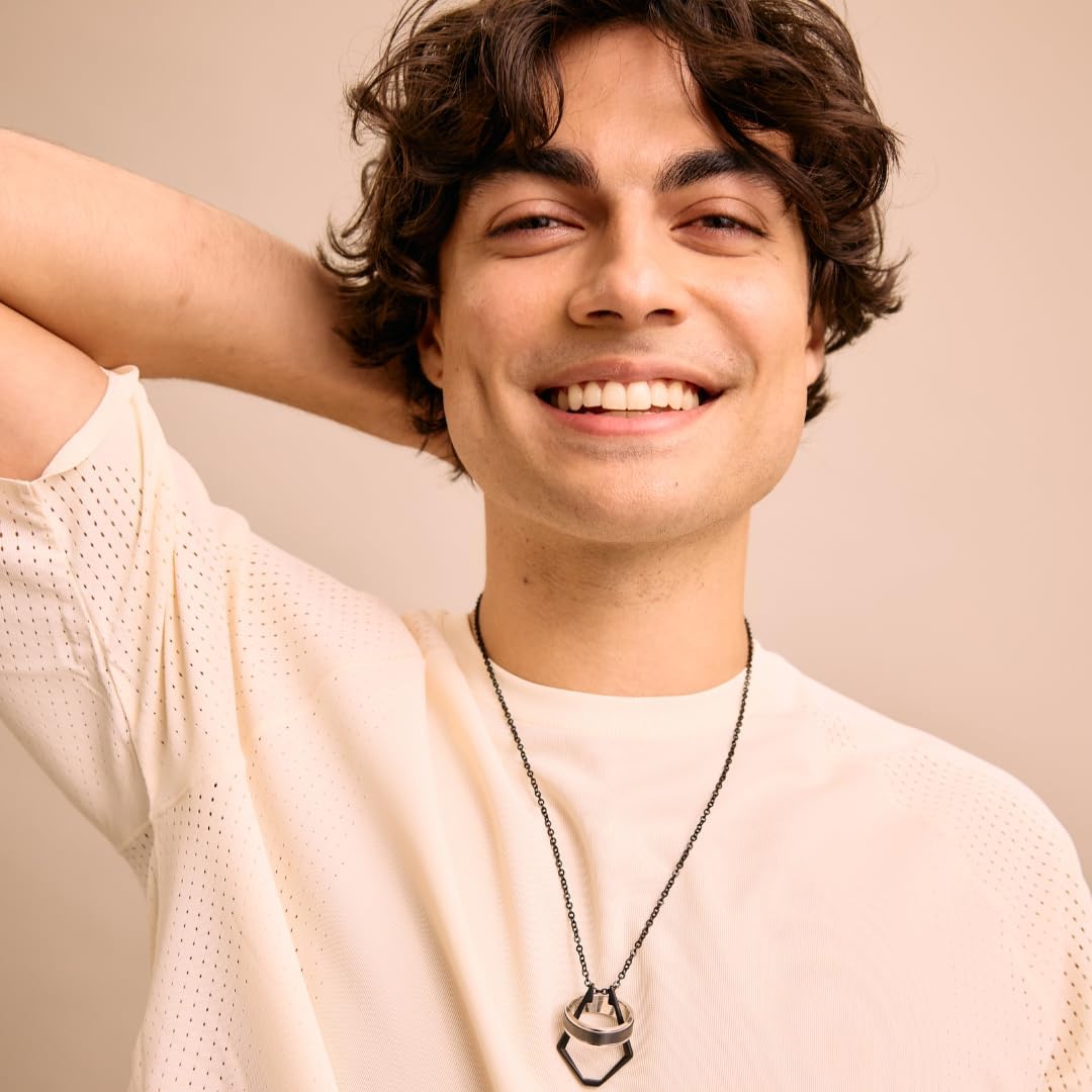 Pixie Wing Zenith Ring Keeper Necklace, Men's Ring Holder (17.7" chain with 4'' extender) - Image 6