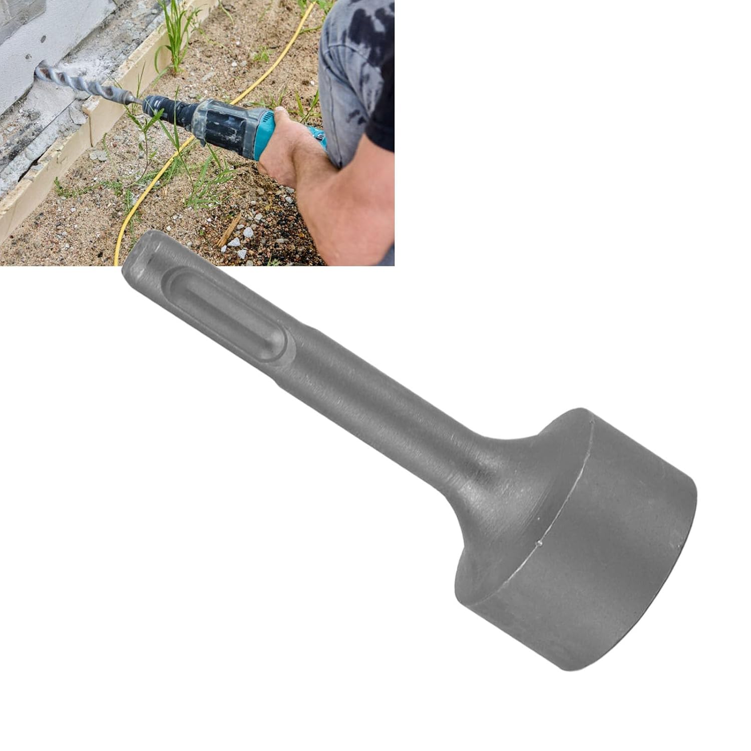 Hztyyier Ground Rod Driver for SDS Plus Hammer Drill Universal Compatibility Heavy Duty Durability Easy Installation (21mm), Hztyyiertfna20yqgw-12