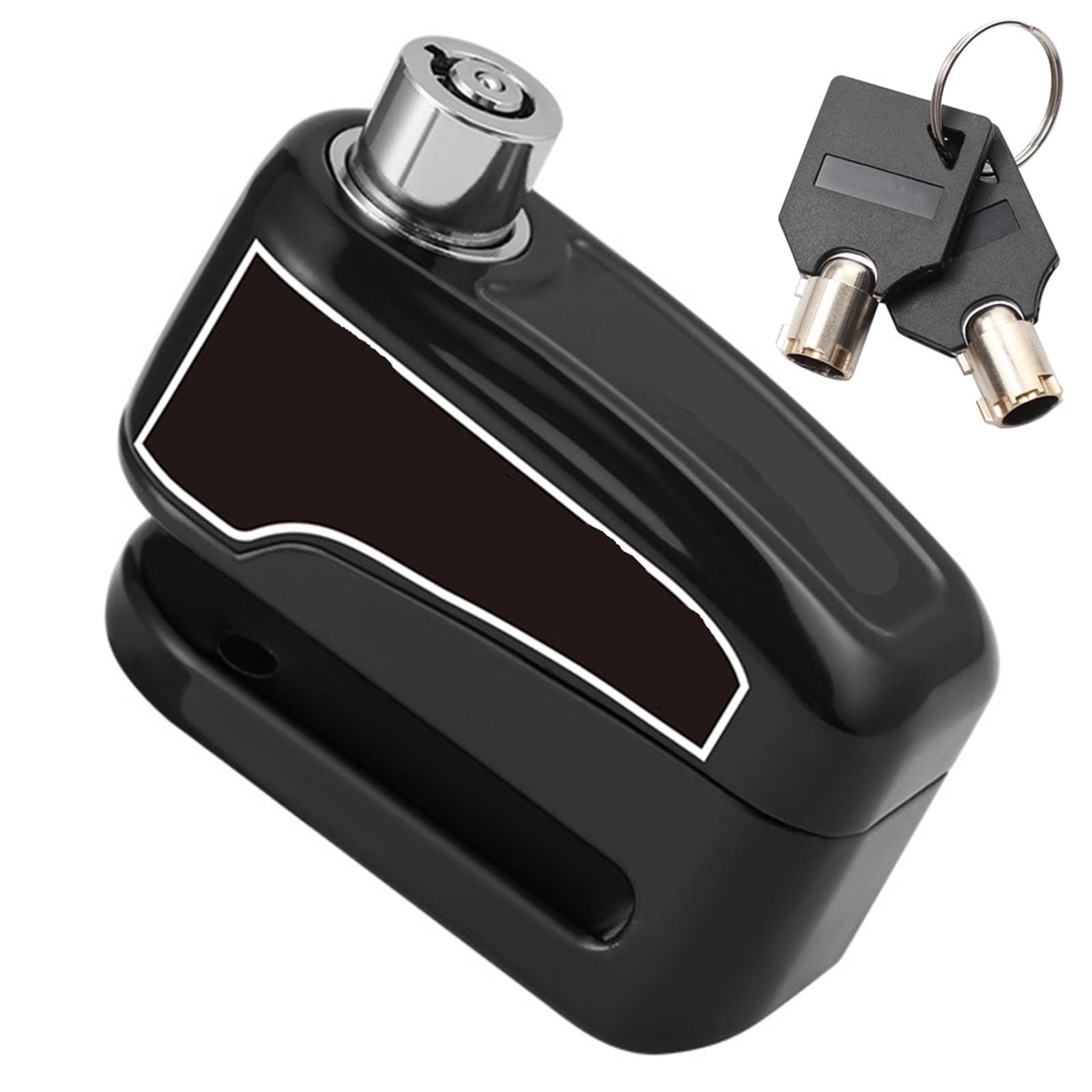 Motorcycle Handlebar Lock Motorcycle Alarm Wheel Disk Brake Lock with Keys Rotor Padlock Aluminum Alloy Motorbike Lock Security(Black)