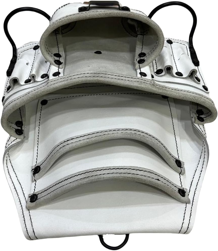 Zeluga 20-508 10 Pocket Rigger Heavy Duty Leather Tool Bag, White
