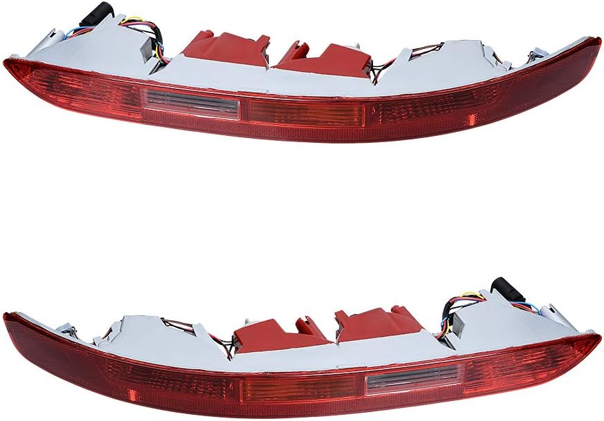 Compatible with 2009-2017 Audi Q5 US version Left and Right Side Lower Bumper Red Reverse Tail Light Fog Lamp Tail Light Assembly Fits OE 8R0945095 8R0945096
