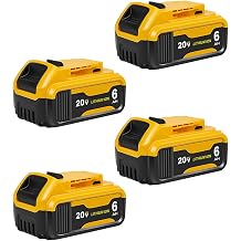 Replacement for Dewalt 20V MAX 6.0 Ah Battery Compatible with Dewalt 20V Battery Tools and Chargers, Battery 6-Pack