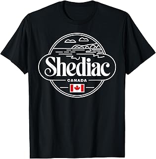 Shediac Canada Scenic Pine Trees and Waves Design T-Shirt