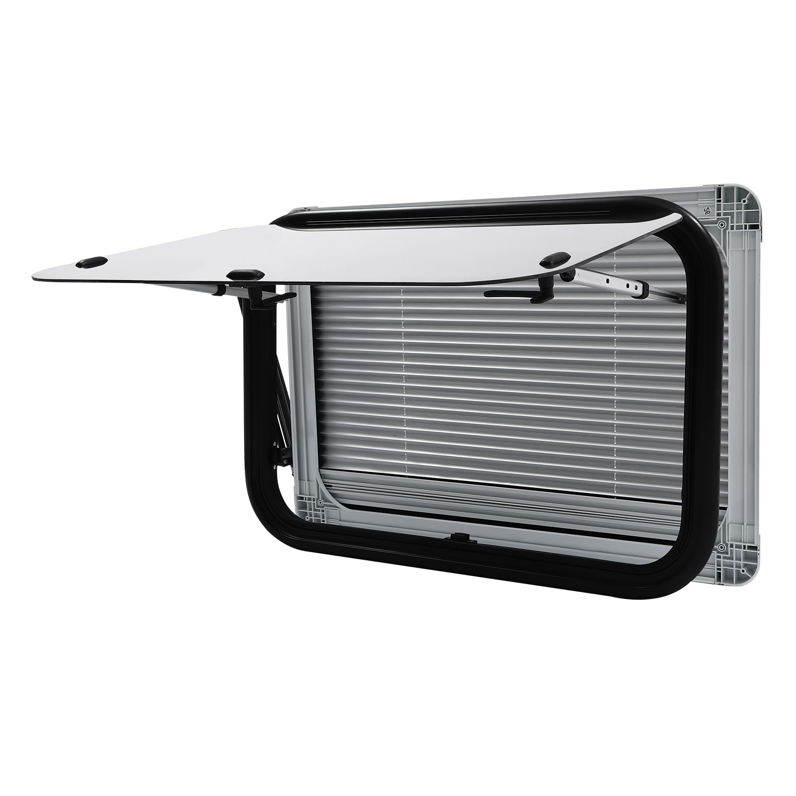 RV Push Out Window – 30" W x 22" H RV Window Replacement , RV Exit Window with Net Screen , RV Emergency Window for Horse Trailer Egress.