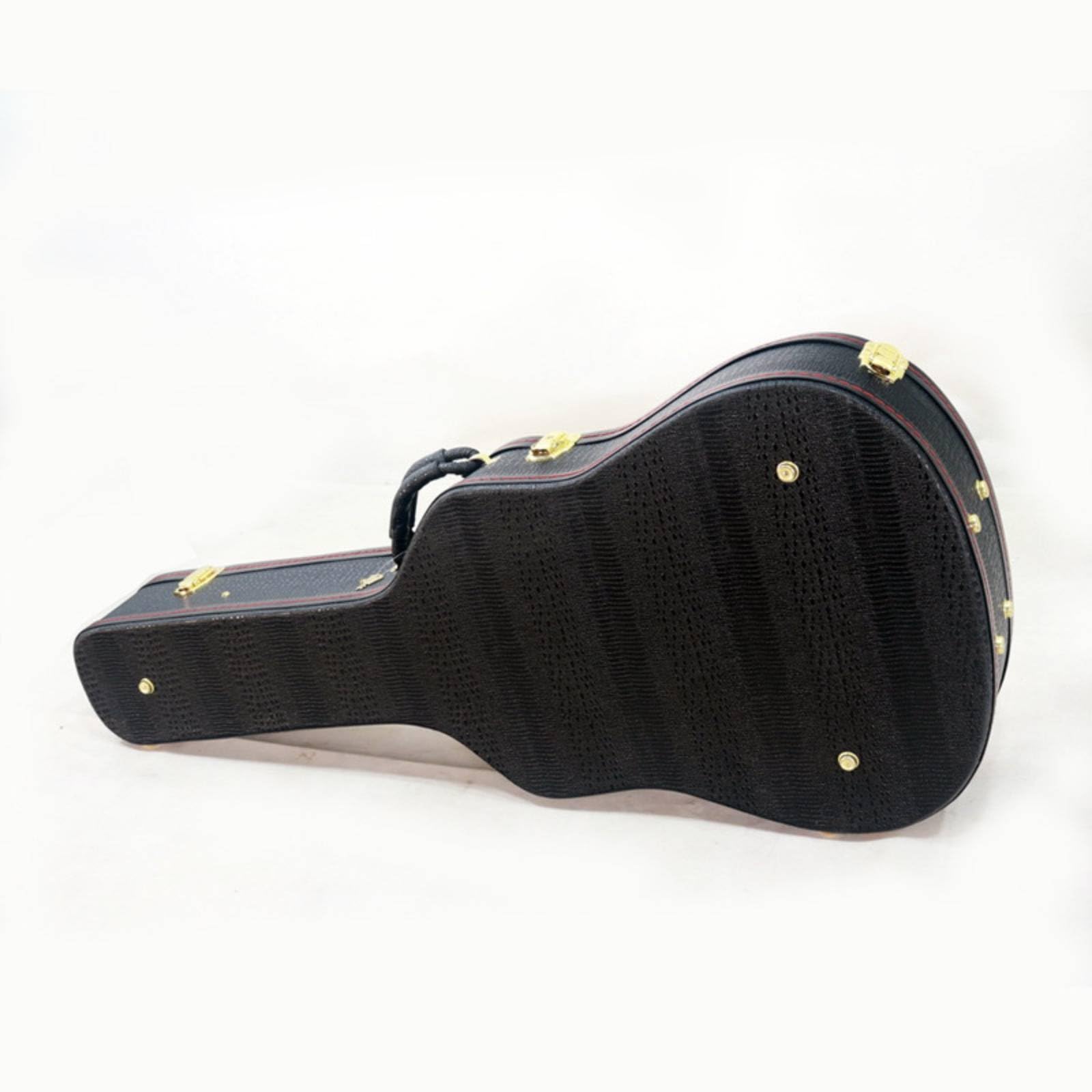 Colcolo Custodia Chitarra Acustica Rigida Custodia Valigetta Astuccio Protezione in Poliuretano con Costruzione Finitura Classica Adatta a Repertori Live, Nero, Nero
