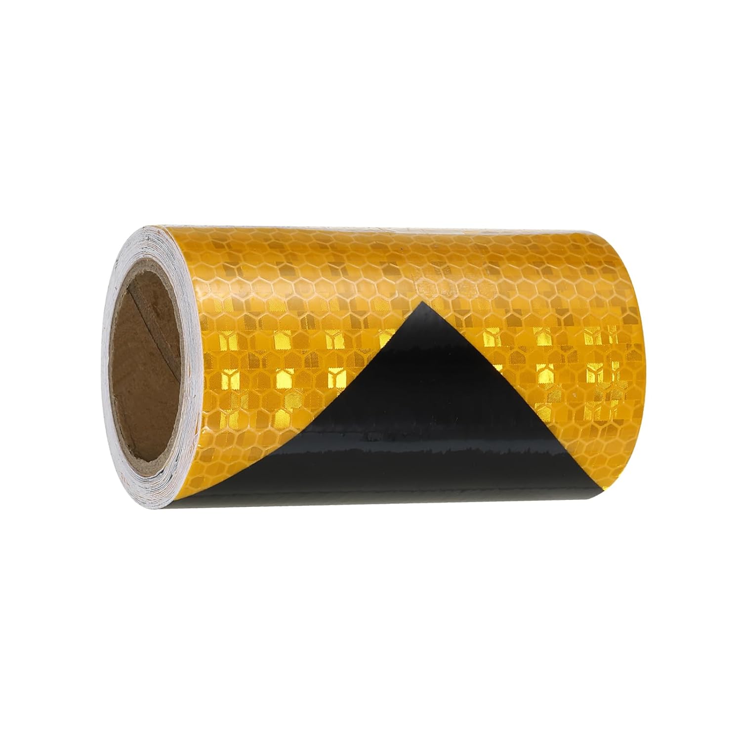 YOKIVE Reflective Tape, Waterproof Adhesive Tape Reflectors, Great for Outdoor, Traffic, Daily Use (Yellow Black, 10 Ft x 4-Inch)