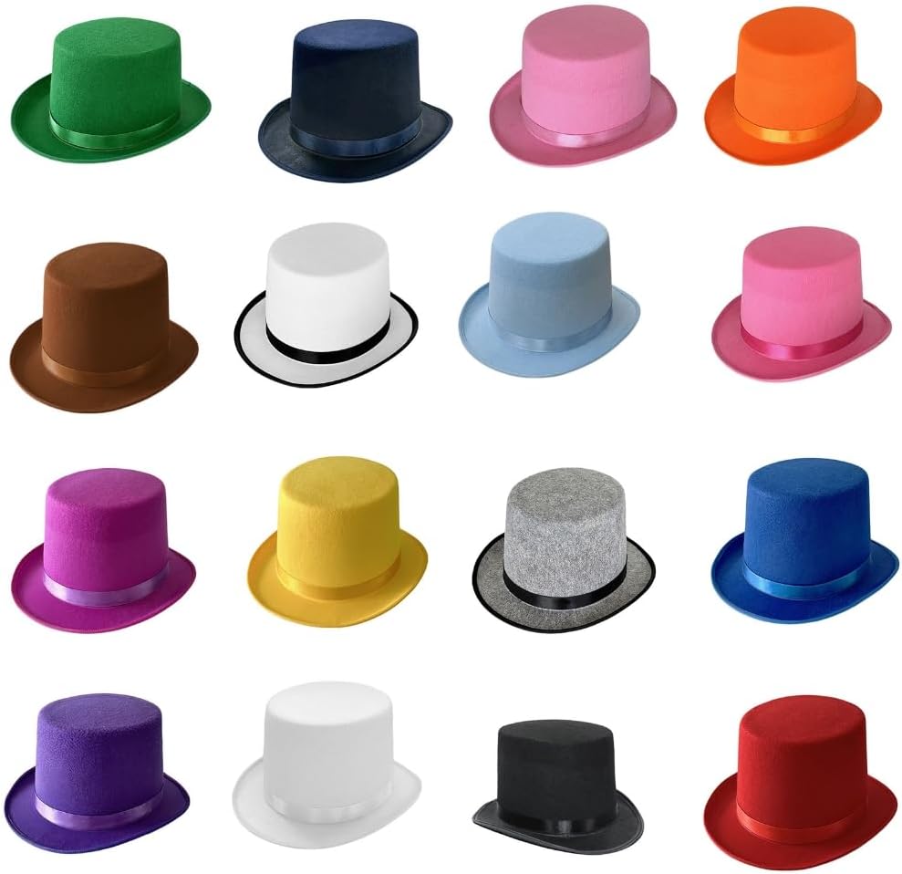 Hat, British Adult/Kids Flat Top Hat Prom Carnivals Party Costume Felt Magician Hat for Carnivals Show Party - Image 6