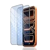Fynorao 2-Pack Anti-Blue Light Screen Protector for iPhone 17 Pro Max, Tempered Glass Film, Impact-Protection, HD, Anti-Shatter, Anti-Scratch, 9H Hardness, Case Friendly, Bubble Free