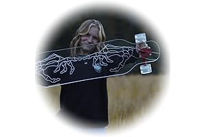 Ghost Transparent Drop Through Skateboard with Skeleton Fingers