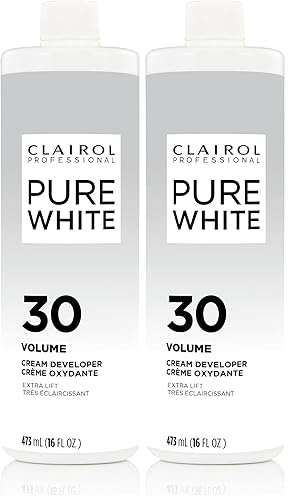 Miniatura 8 de Clairol Professional Desarrolladores de cabello blanco puro de 30 volúmenes para aclarar y cobertura de canas