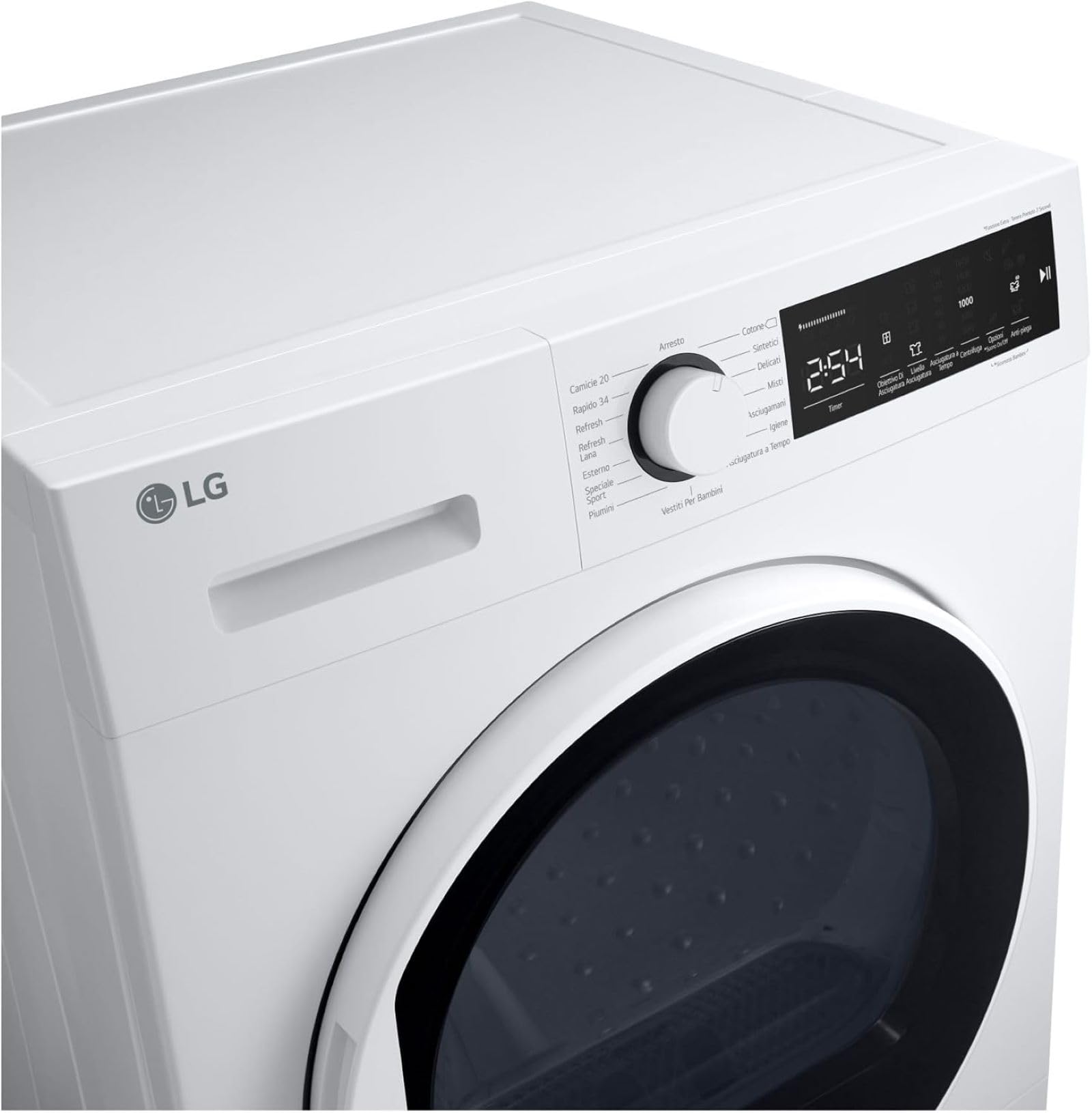 LG RH80M3AV6R Asciugatrice a Carica Frontale 8 kg, Serie M3, Classe A++, 600 x 850 x 610 mm, Condensazione con Pompa di calore, Ciclo Igiene, Sensore Asciugatura, Refrigerante R290, Bianca