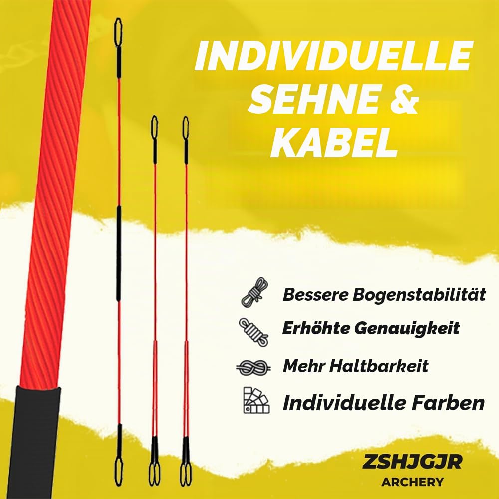 Custom Compoundbogen Sehnen und Kabel Set Bogensehne Ersatzsehnen BCY-452x Dacron Professionelle Bogensehne