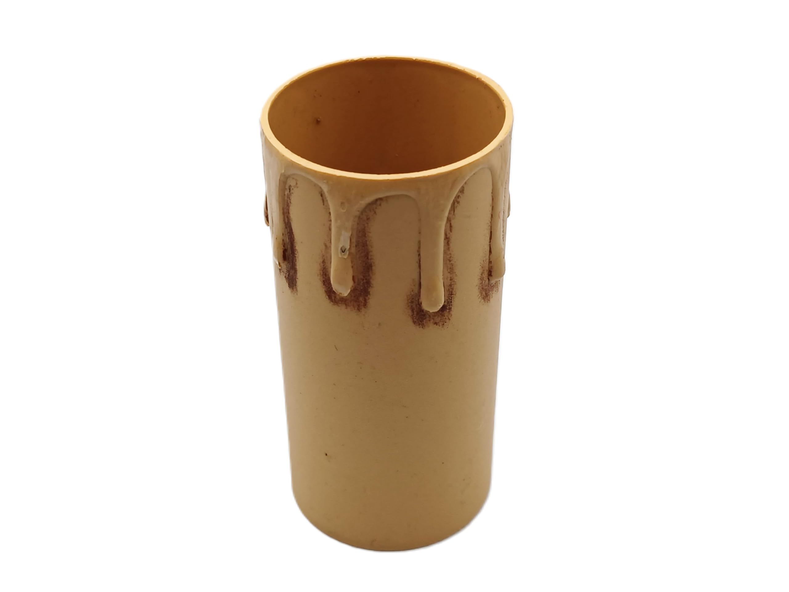 Chandelier Candle Tube Sleeves Plastic Drip Effect Various Sizes And Colours Packs of FIVE (Antique 85mm H x 39mm internal)